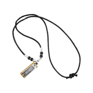 Collier noir avec mini harp Hohner